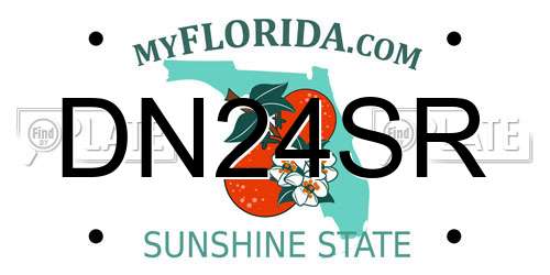 DN24SR Florida License Plate