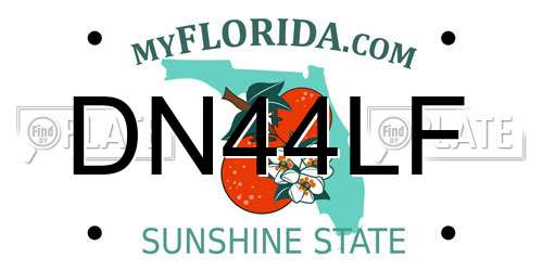 DN44LF Florida License Plate