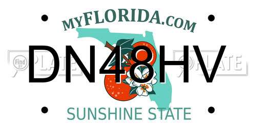 DN48HV Florida License Plate