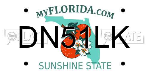 DN51LK Florida License Plate