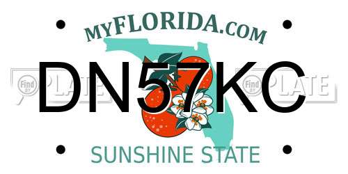 DN57KC Florida License Plate