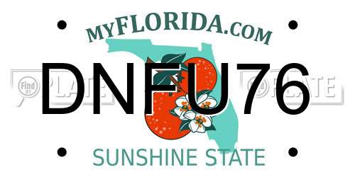 DNFU76 Florida License Plate