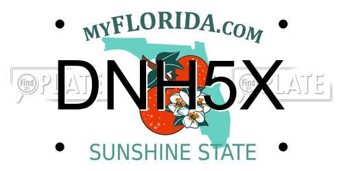 DNH5X Florida License Plate