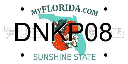 DNKP08 Florida License Plate
