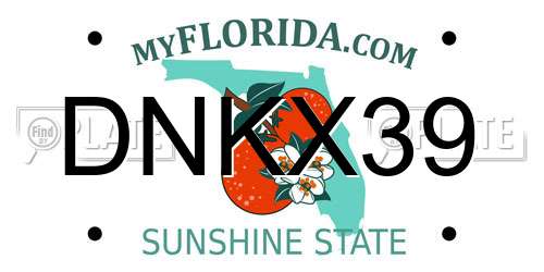 DNKX39 Florida License Plate