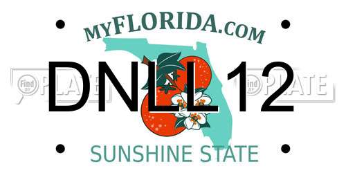DNLL12 Florida License Plate