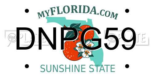 DNPG59 Florida License Plate