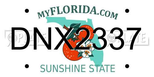 DNX2337 Florida License Plate