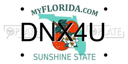 DNX4U Florida License Plate