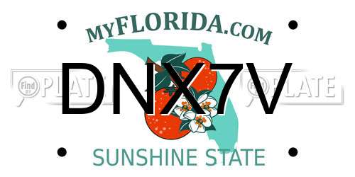 DNX7V Florida License Plate
