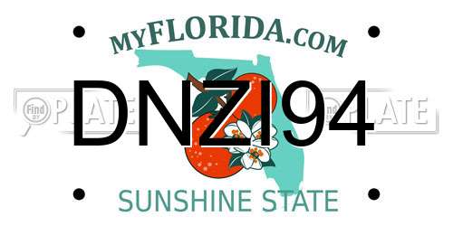 DNZI94 Florida License Plate