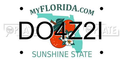 DO4Z2I Florida License Plate