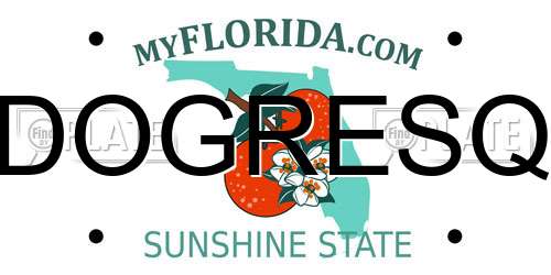 DOGRESQ Florida License Plate