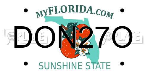 DON27O Florida License Plate