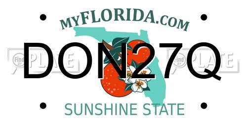 DON27Q Florida License Plate