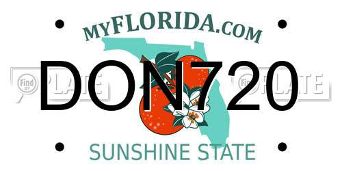DON720 Florida License Plate