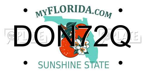 DON72Q Florida License Plate