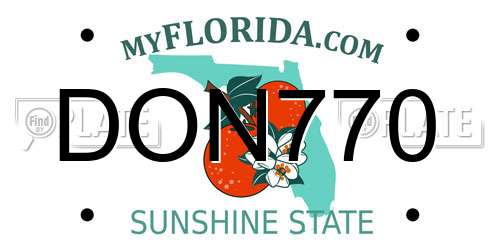 DON770 Florida License Plate