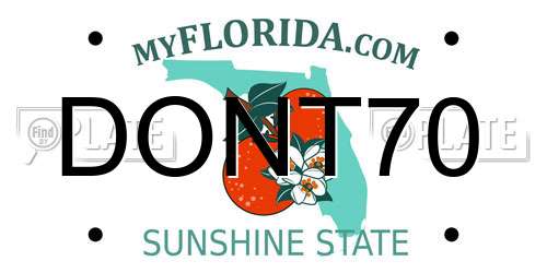 DONT70 Florida License Plate