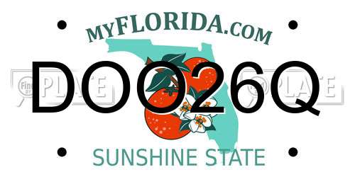 DOO26Q Florida License Plate