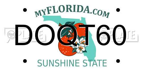 DOQT60 Florida License Plate