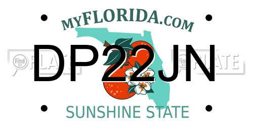 DP22JN Florida License Plate