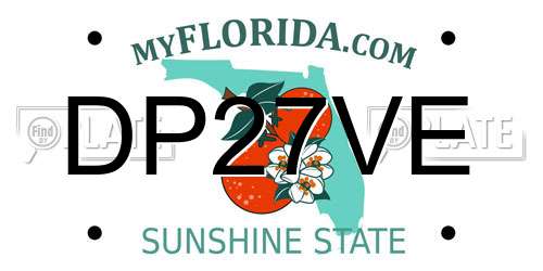 DP27VE Florida License Plate