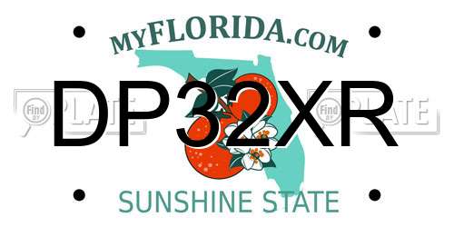 DP32XR Florida License Plate