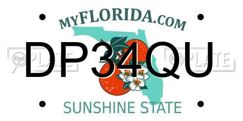 DP34QU Florida License Plate