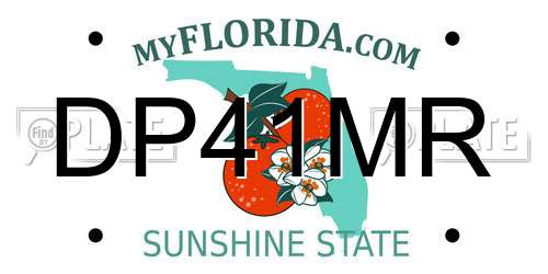 DP41MR Florida License Plate
