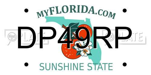DP49RP Florida License Plate