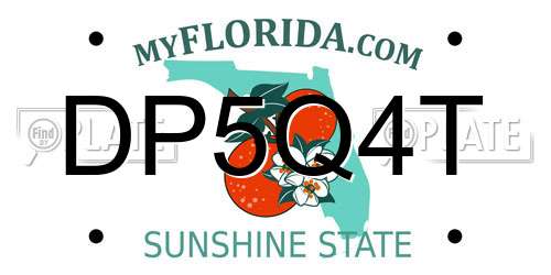 DP5Q4T Florida License Plate