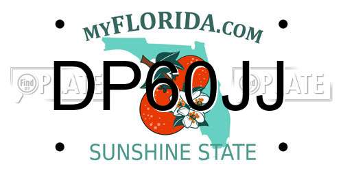 DP60JJ Florida License Plate
