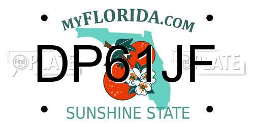 DP61JF Florida License Plate