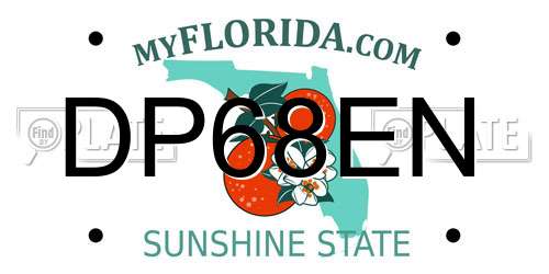 DP68EN Florida License Plate