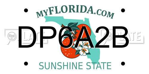 DP6A2B Florida License Plate