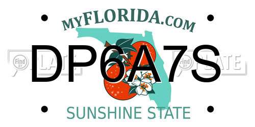 DP6A7S Florida License Plate