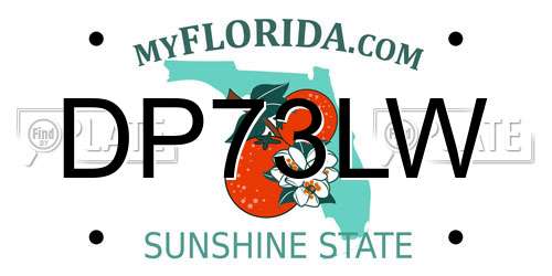 DP73LW Florida License Plate