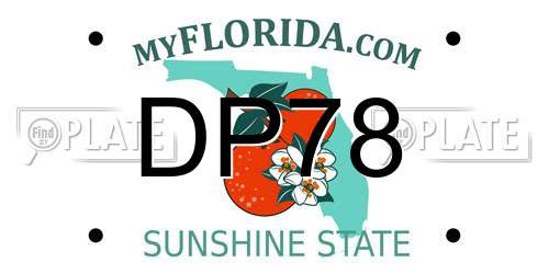 DP78 Florida License Plate