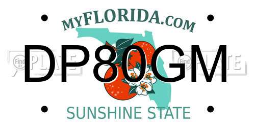 DP80GM Florida License Plate