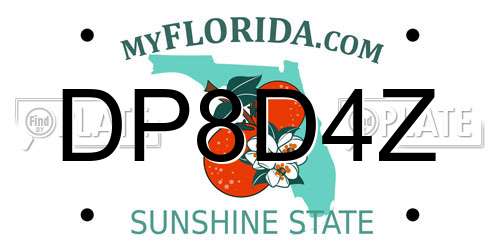 DP8D4Z Florida License Plate