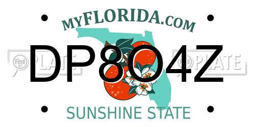 DP8O4Z Florida License Plate