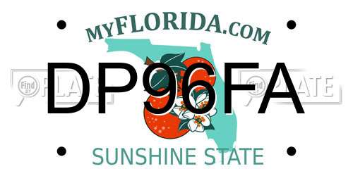 DP96FA Florida License Plate