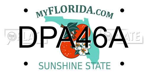 DPA46A Florida License Plate