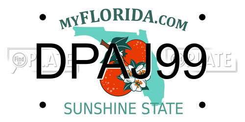 DPAJ99 Florida License Plate