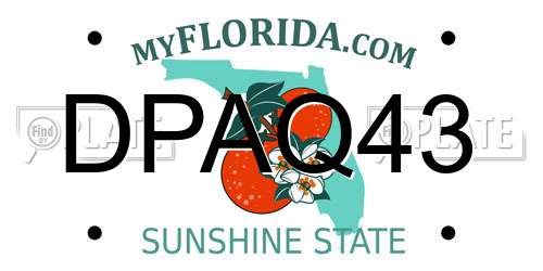 DPAQ43 Florida License Plate