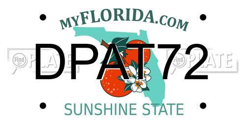 DPAT72 Florida License Plate