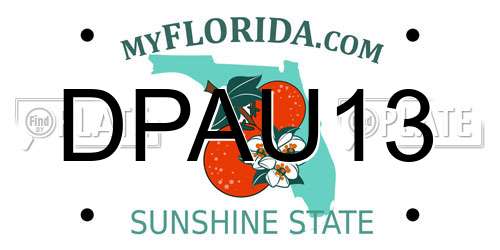 DPAU13 Florida License Plate