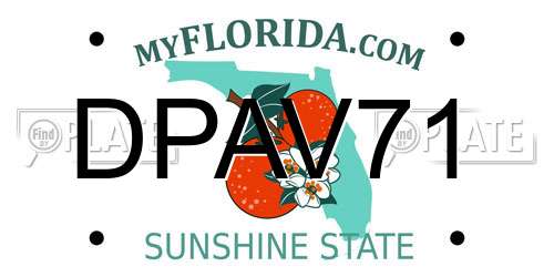 DPAV71 Florida License Plate