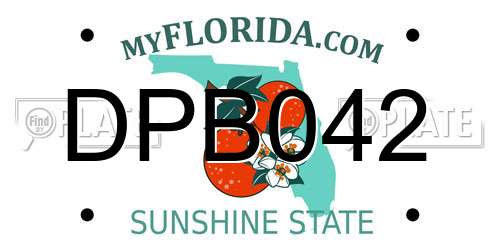 DPB042 Florida License Plate